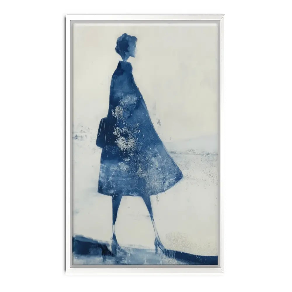Standing Woman Profile Silhouette Canvas Print Standing Woman Profile Silhouette Canvas Print wall art product Chromatic Storm Studio