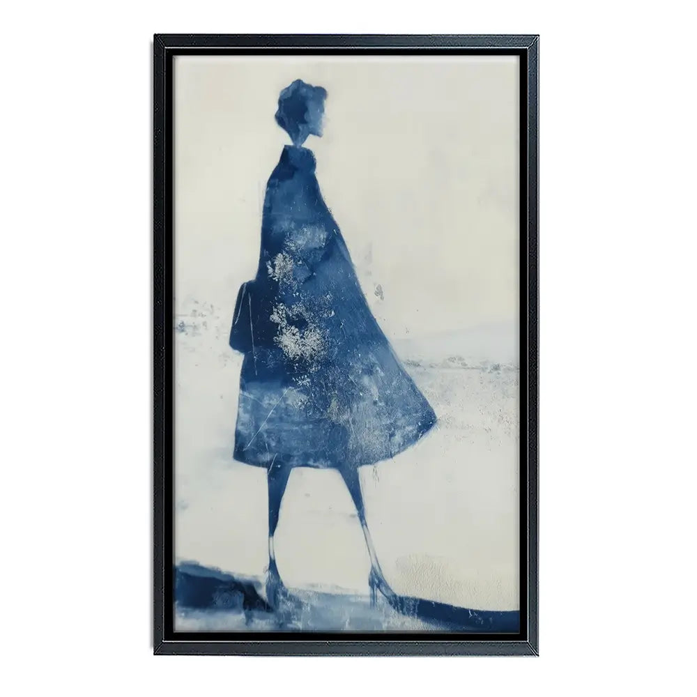 Standing Woman Profile Silhouette Canvas Print Standing Woman Profile Silhouette Canvas Print wall art product Chromatic Storm Studio