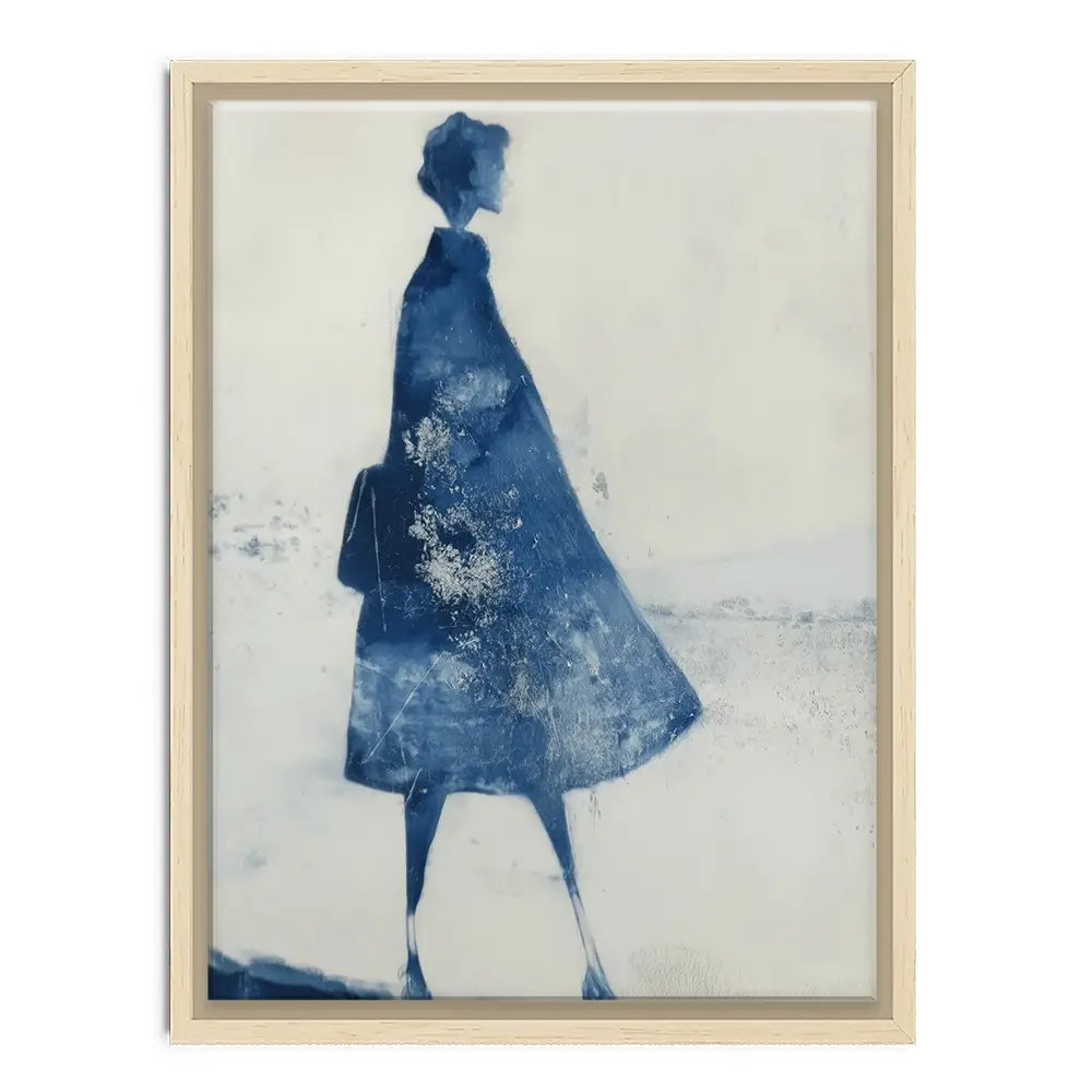 Standing Woman Profile Silhouette Canvas Print Standing Woman Profile Silhouette Canvas Print wall art product Chromatic Storm Studio