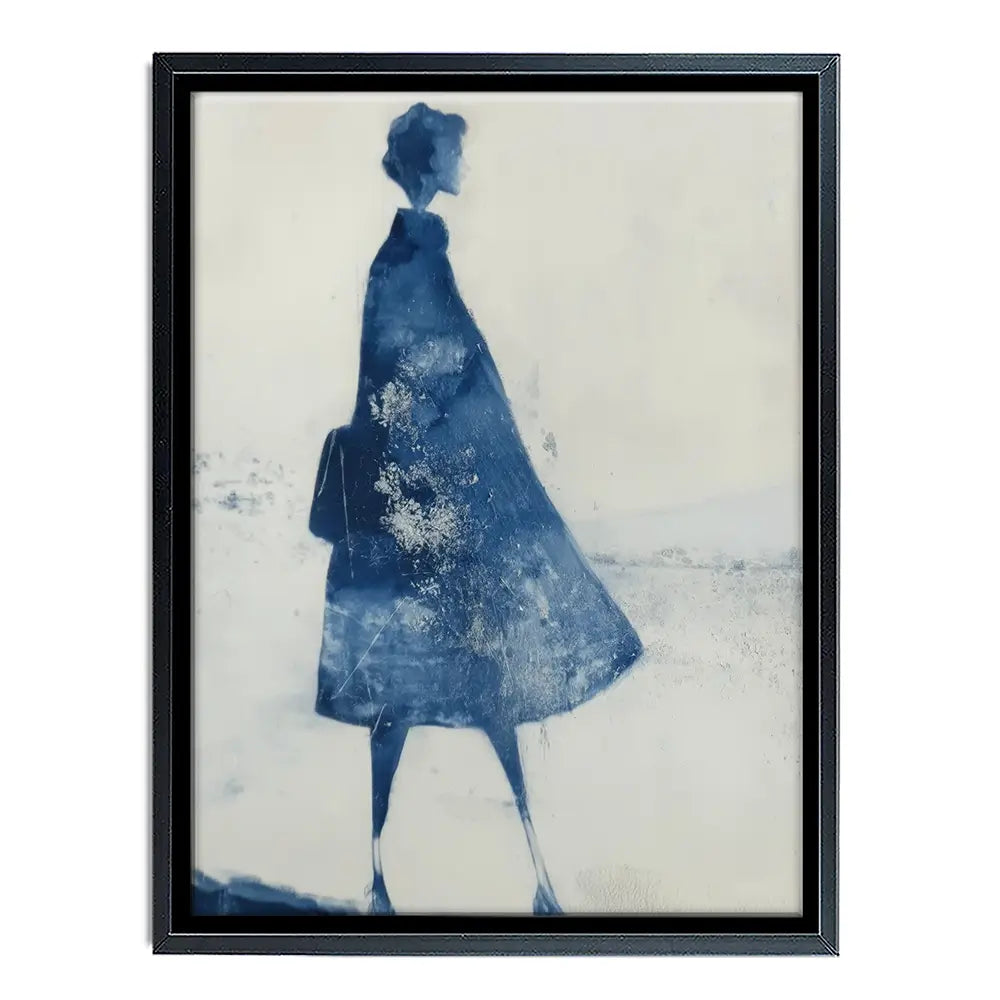 Standing Woman Profile Silhouette Canvas Print Standing Woman Profile Silhouette Canvas Print wall art product Chromatic Storm Studio