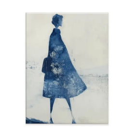 Standing Woman Profile Silhouette Canvas Print Standing Woman Profile Silhouette Canvas Print wall art product Chromatic Storm Studio