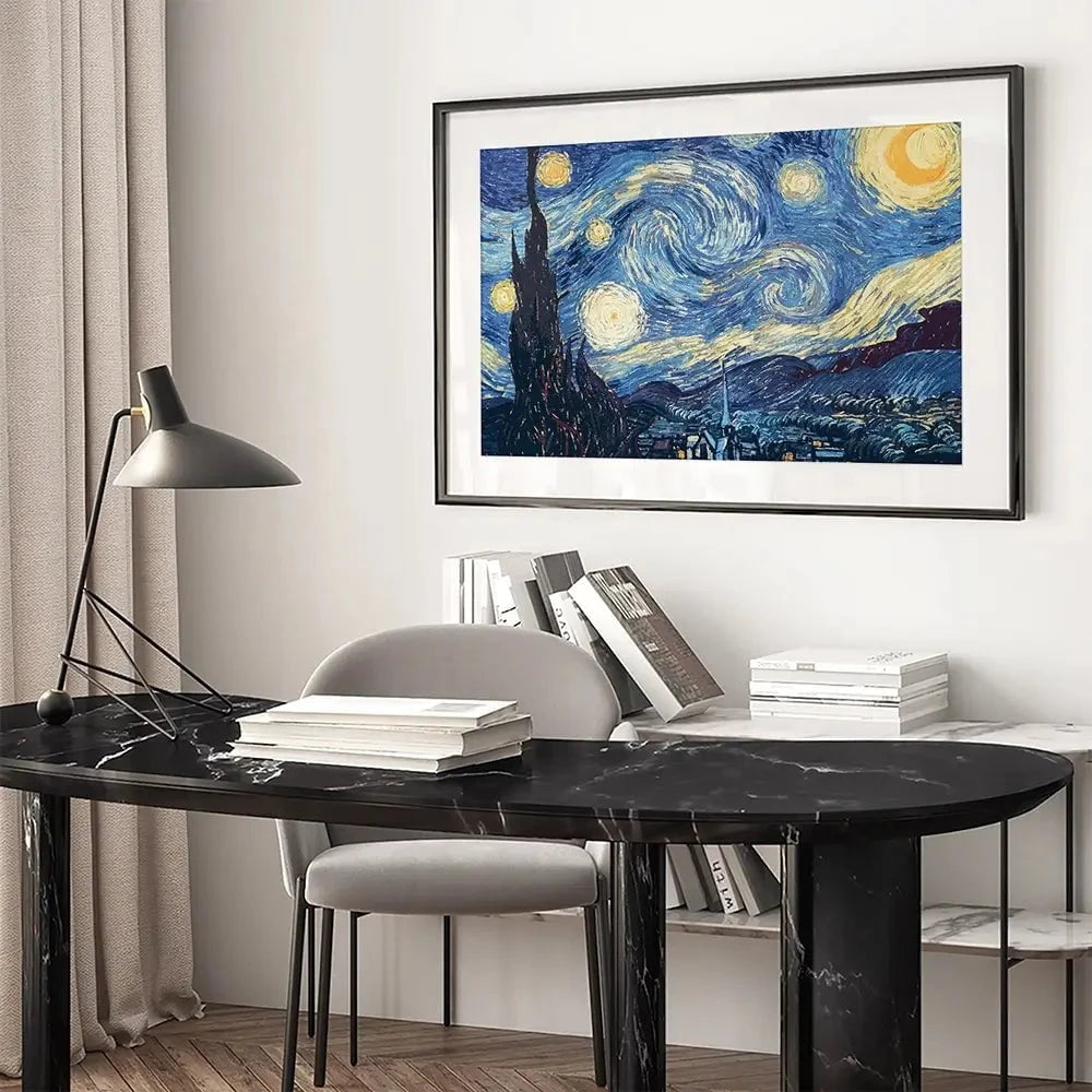 Starry Night Framed Art Print Starry Night Framed Art Print wall art product Vincent Van Gogh