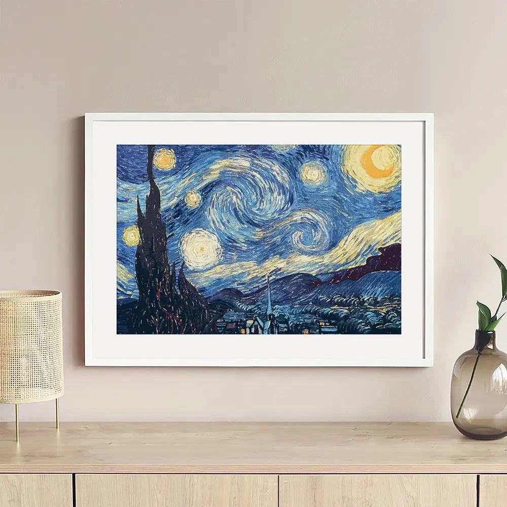 Starry Night Framed Art Print Starry Night Framed Art Print wall art product Vincent Van Gogh