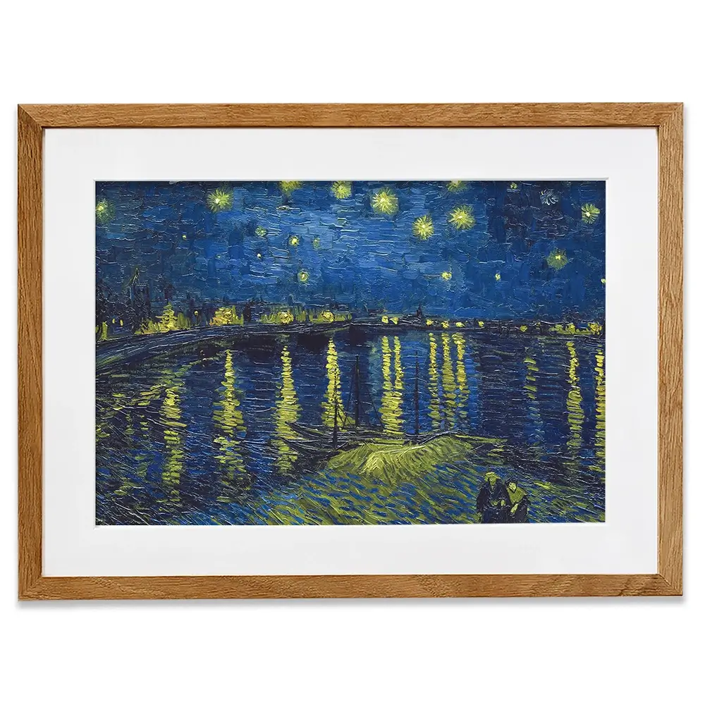 Starry Night Over The Rhône Framed Art Print Starry Night Over The Rhône Framed Art Print | Starry Night Framed Art wall art product Vincent Van Gogh