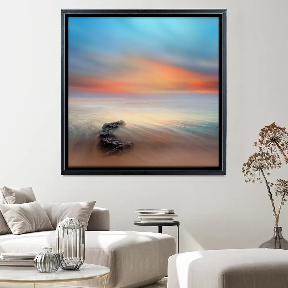 Stone And Sea Square Canvas Print Stone And Sea Square Canvas Print wall art product Amir Bajric / Shutterstock