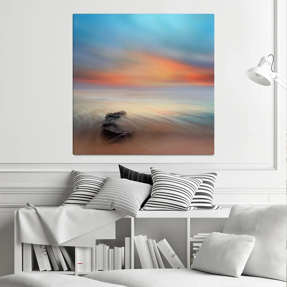 Stone And Sea Square Canvas Print Stone And Sea Square Canvas Print wall art product Amir Bajric / Shutterstock