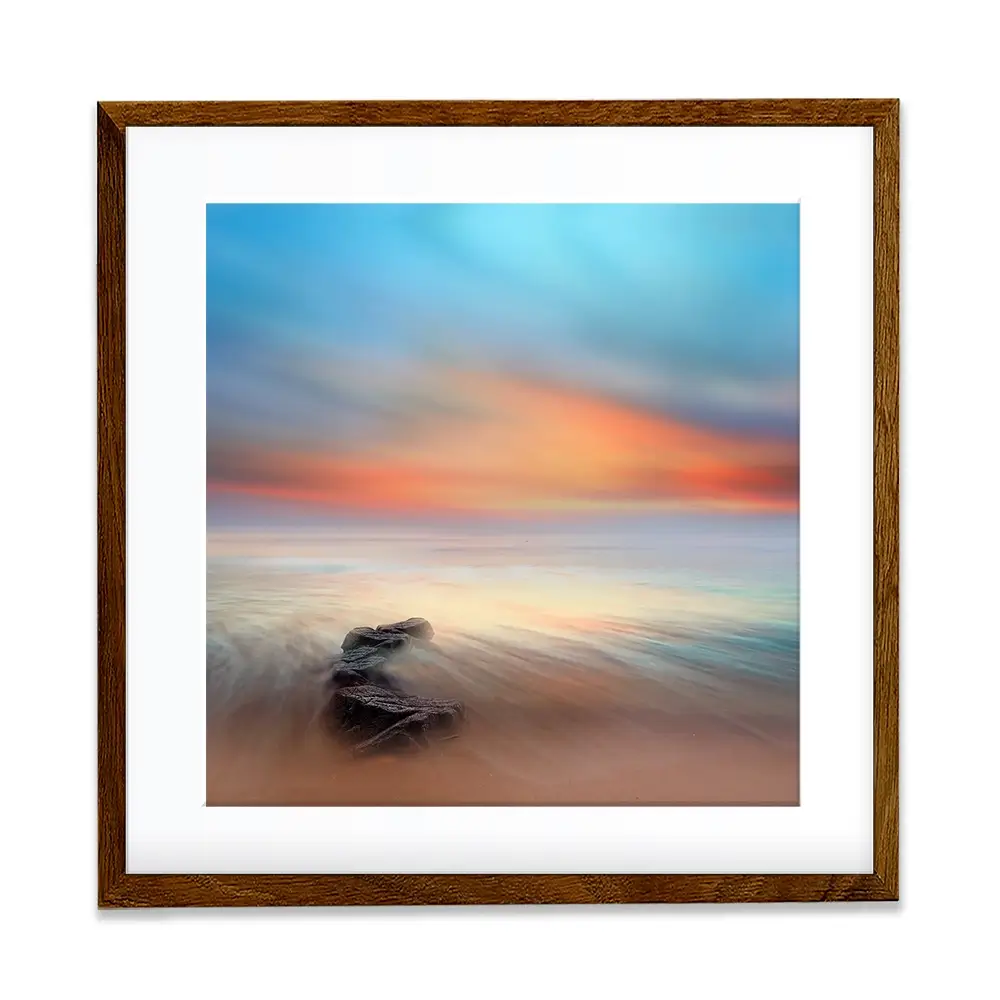Stone And Sea Square Framed Art Print Stone And Sea Square Framed Art Print wall art product Amir Bajric / Shutterstock