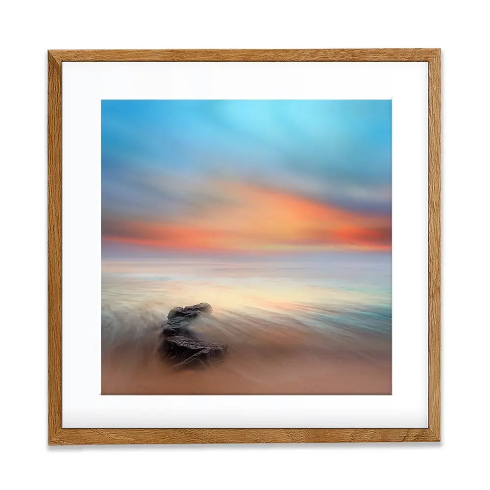 Stone And Sea Square Framed Art Print Stone And Sea Square Framed Art Print wall art product Amir Bajric / Shutterstock