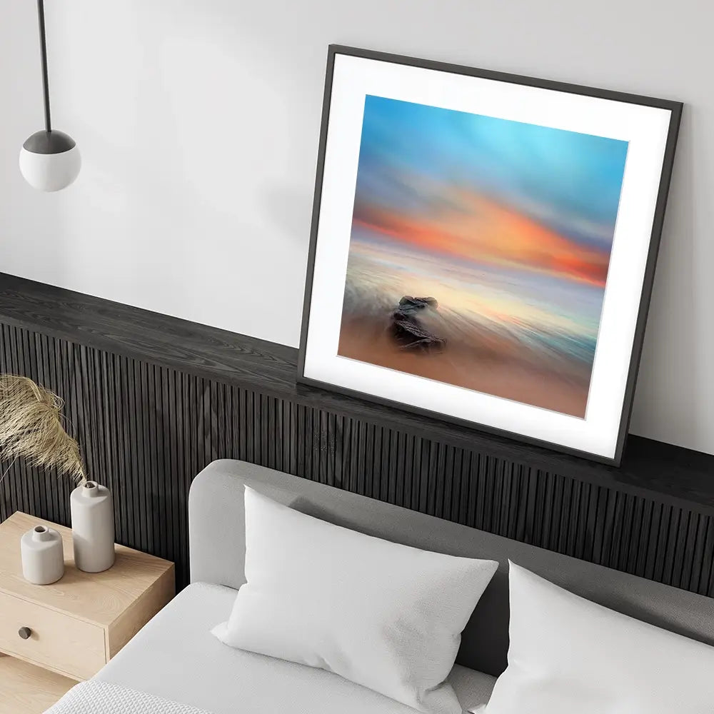 Stone And Sea Square Framed Art Print Stone And Sea Square Framed Art Print wall art product Amir Bajric / Shutterstock