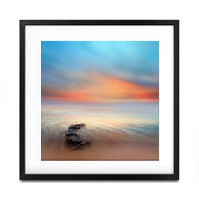 Stone And Sea Square Framed Art Print Stone And Sea Square Framed Art Print wall art product Amir Bajric / Shutterstock