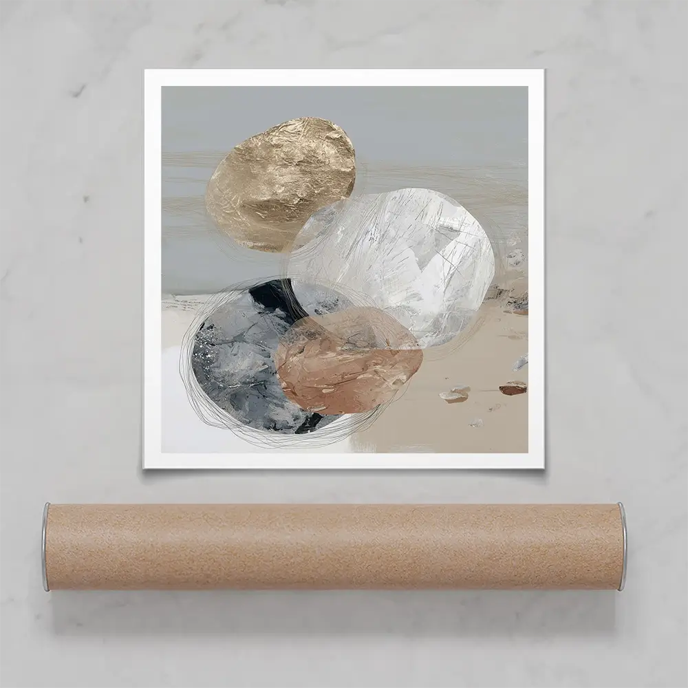 Stone Cluster Soft Square Art Print Stone Cluster Soft Square Art Print wall art product Chromatic Storm Studio