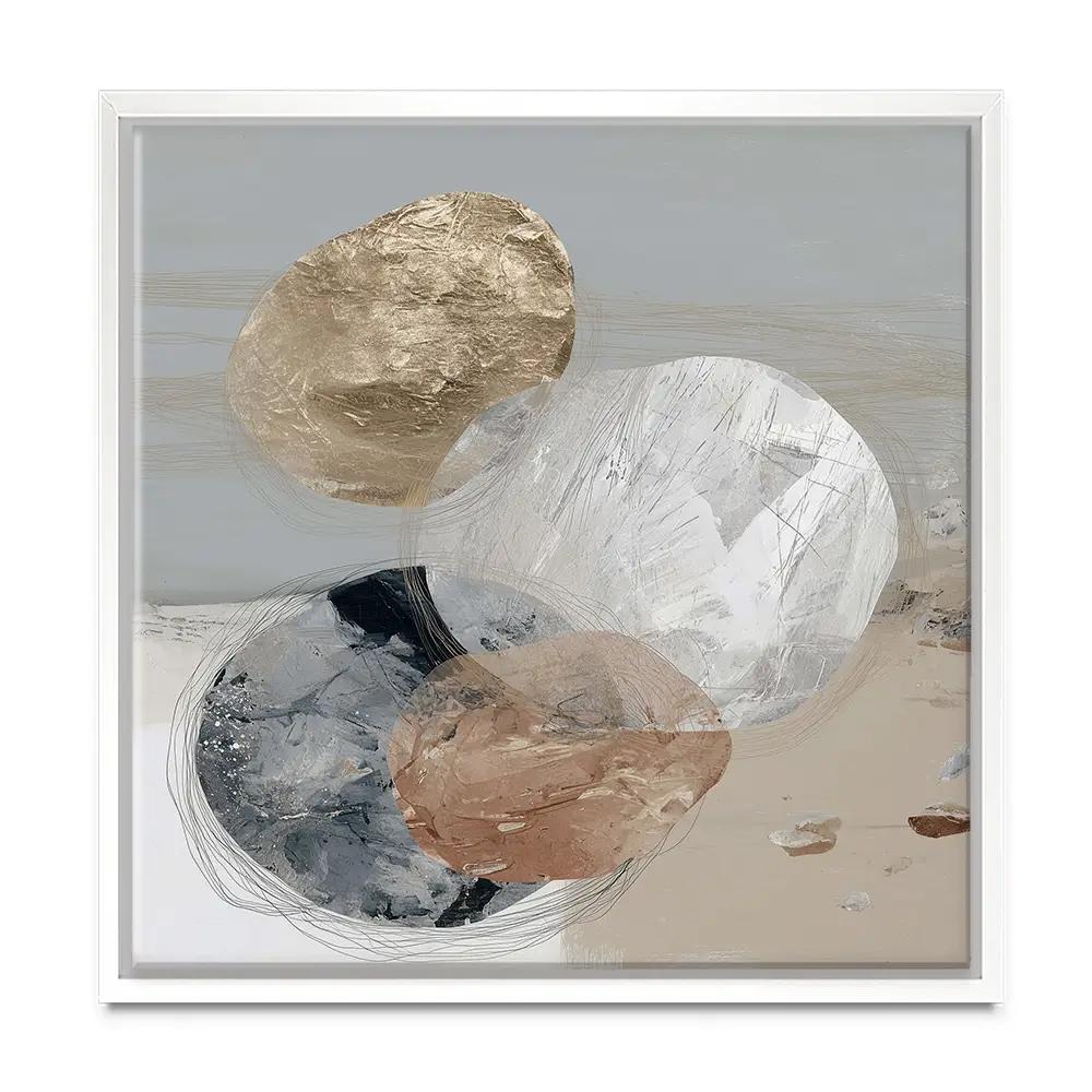 Stone Cluster Soft Square Canvas Print Stone Cluster Soft Square Canvas Print wall art product Chromatic Storm Studio