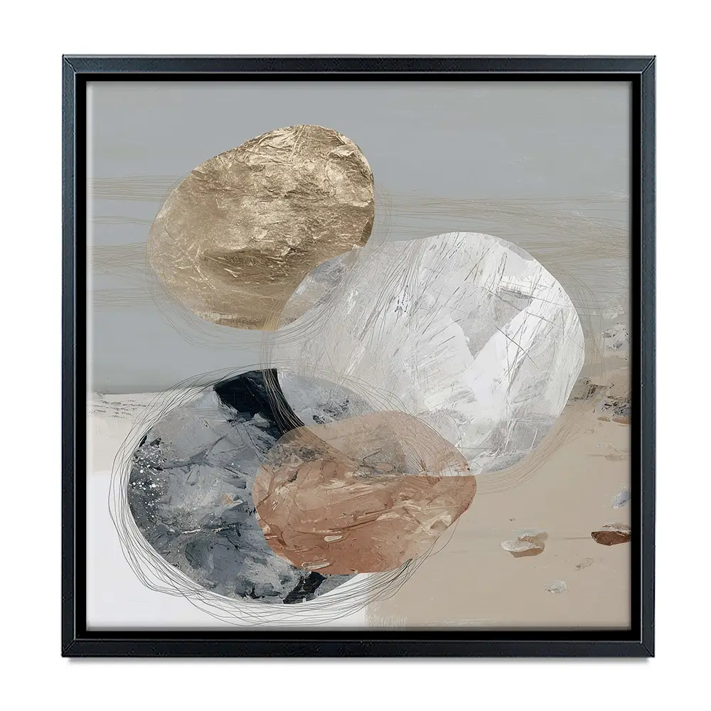 Stone Cluster Soft Square Canvas Print Stone Cluster Soft Square Canvas Print wall art product Chromatic Storm Studio