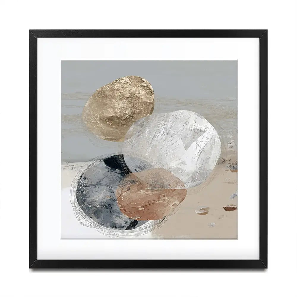 Stone Cluster Soft Square Framed Art Print Stone Cluster Soft Square Framed Art Print wall art product Chromatic Storm Studio