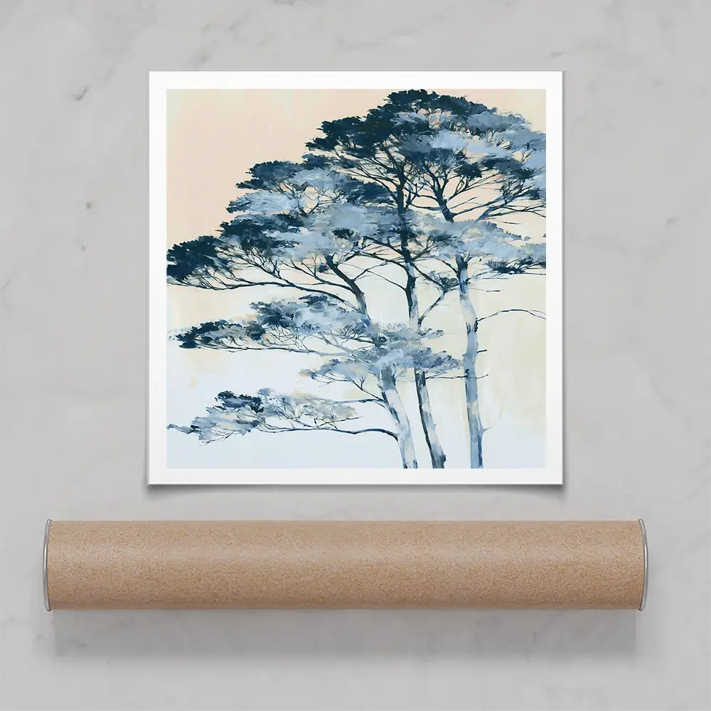 Stone Pines Modern Minimal Square Art Print Stone Pines Modern Minimal Square Art Print wall art product Chromatic Storm Studio