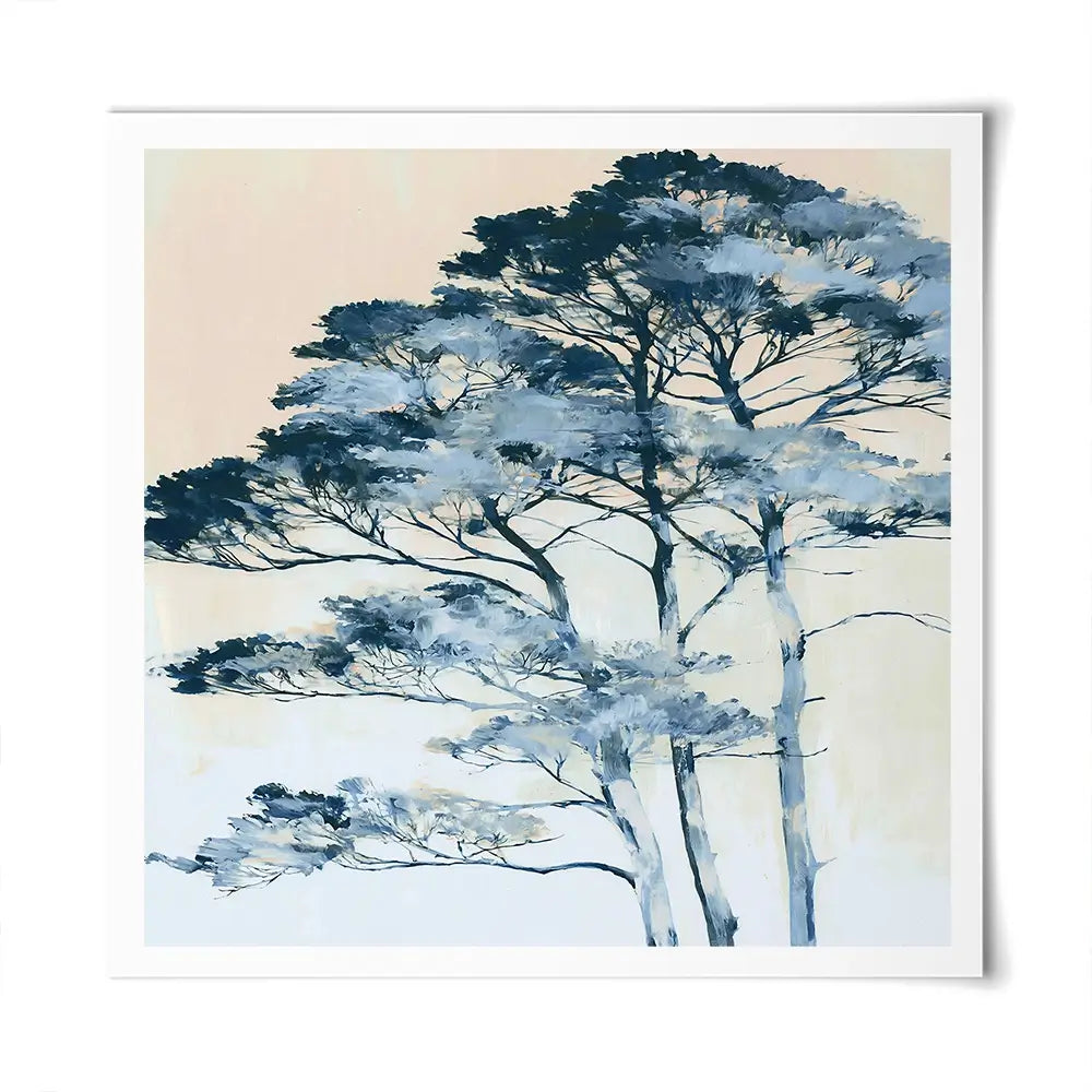 Stone Pines Modern Minimal Square Art Print Stone Pines Modern Minimal Square Art Print wall art product Chromatic Storm Studio