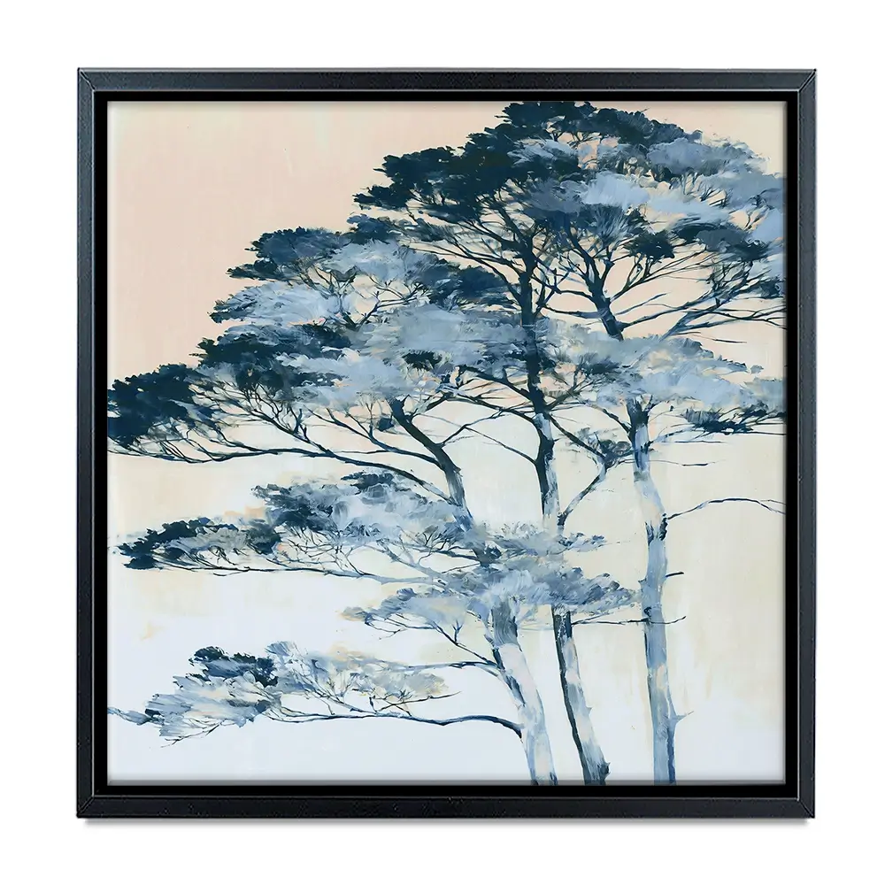 Stone Pines Modern Minimal Square Canvas Print Stone Pines Modern Minimal Square Canvas Print wall art product Chromatic Storm Studio