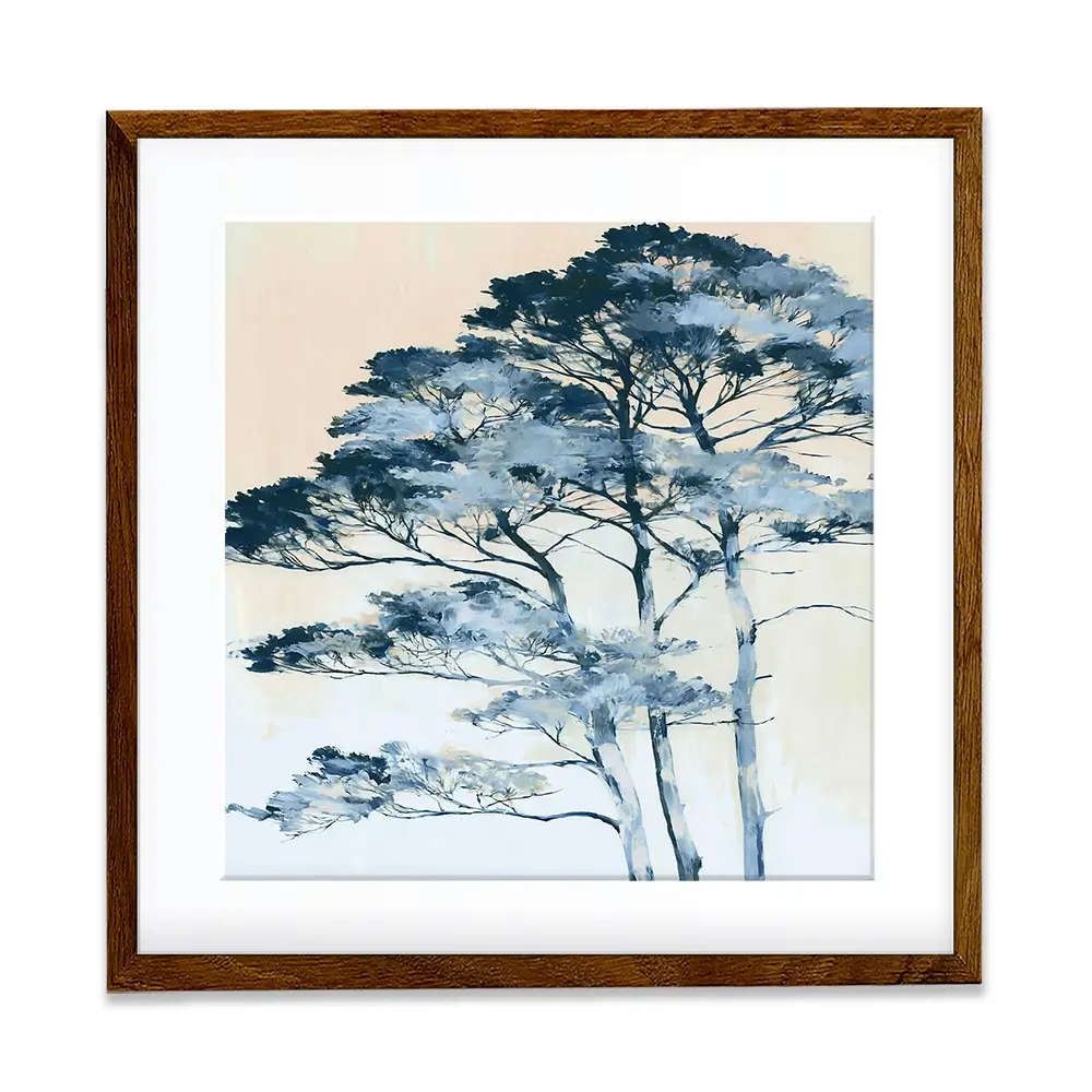 Stone Pines Modern Minimal Square Framed Art Print Stone Pines Modern Minimal Square Framed Art Print wall art product Chromatic Storm Studio
