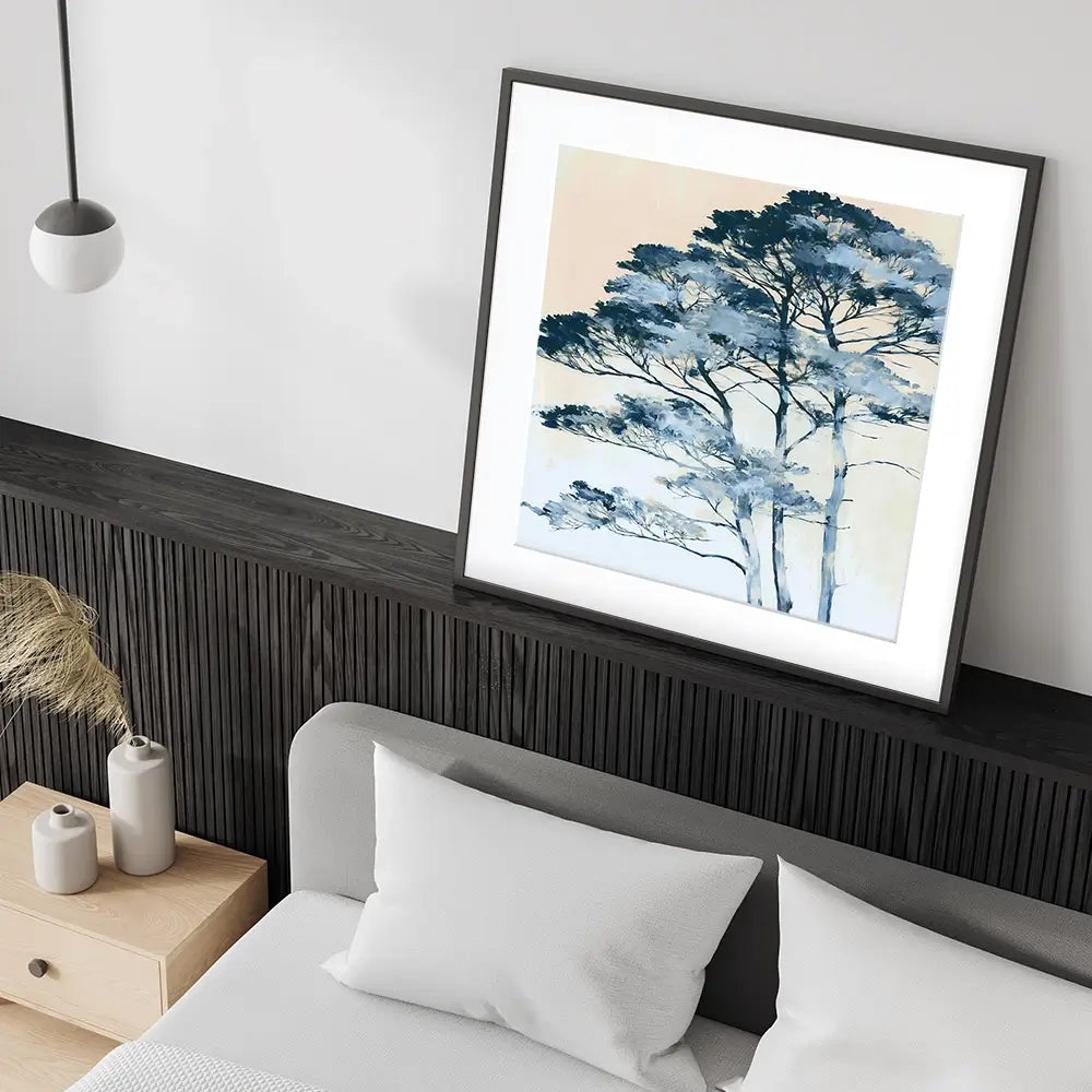 Stone Pines Modern Minimal Square Framed Art Print Stone Pines Modern Minimal Square Framed Art Print wall art product Chromatic Storm Studio