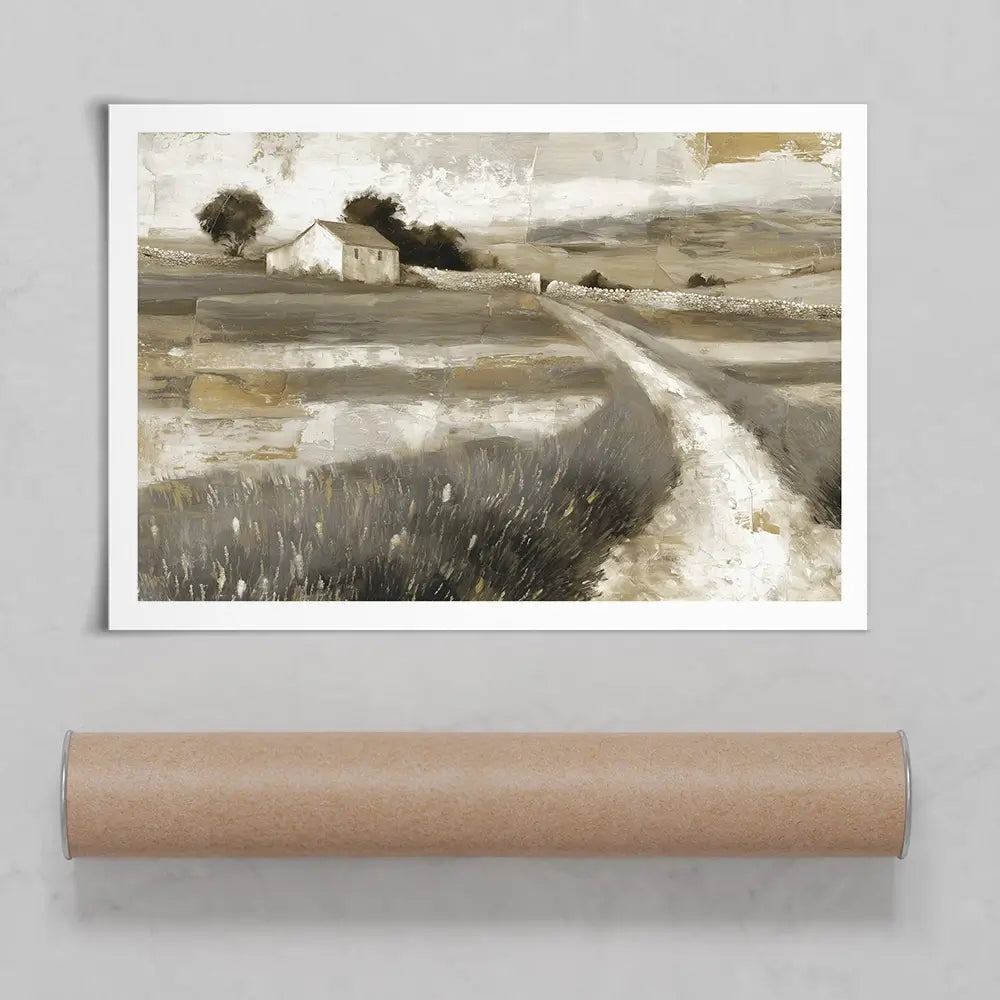 Stone Wall Cottage Art Print Stone Wall Cottage Art Print wall art product Chromatic Storm Studio