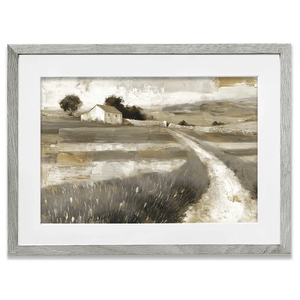 Stone Wall Cottage Framed Art Print Stone Wall Cottage Framed Art Print wall art product Chromatic Storm Studio