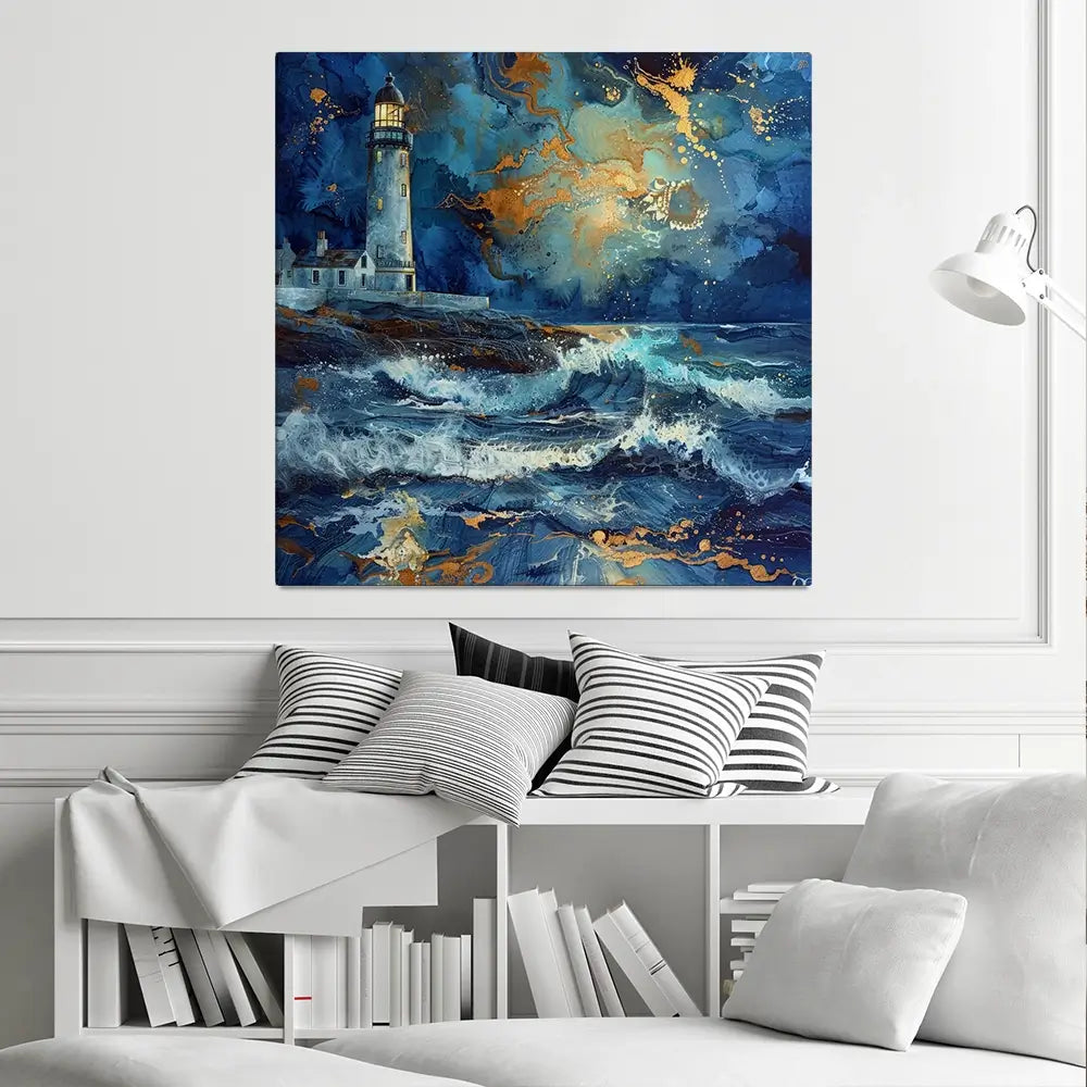 Stormy Lighthouse Canvas Print Stormy Lighthouse Canvas Print wall art product David Alexander Elder