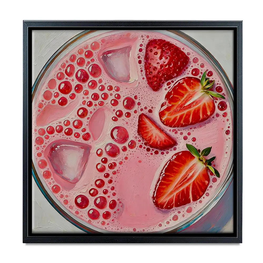 Strawberry Daiquiri Cocktail Square Canvas Print Strawberry Daiquiri Cocktail Square Canvas Print wall art product David Alexander Elder