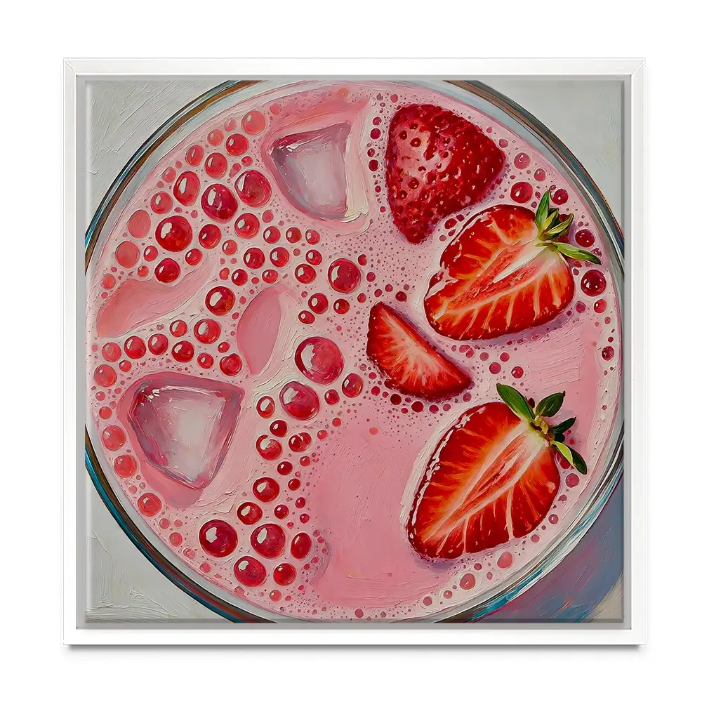 Strawberry Daiquiri Cocktail Square Canvas Print Strawberry Daiquiri Cocktail Square Canvas Print wall art product David Alexander Elder
