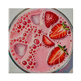 Strawberry Daiquiri Cocktail Square Canvas Print Strawberry Daiquiri Cocktail Square Canvas Print wall art product David Alexander Elder
