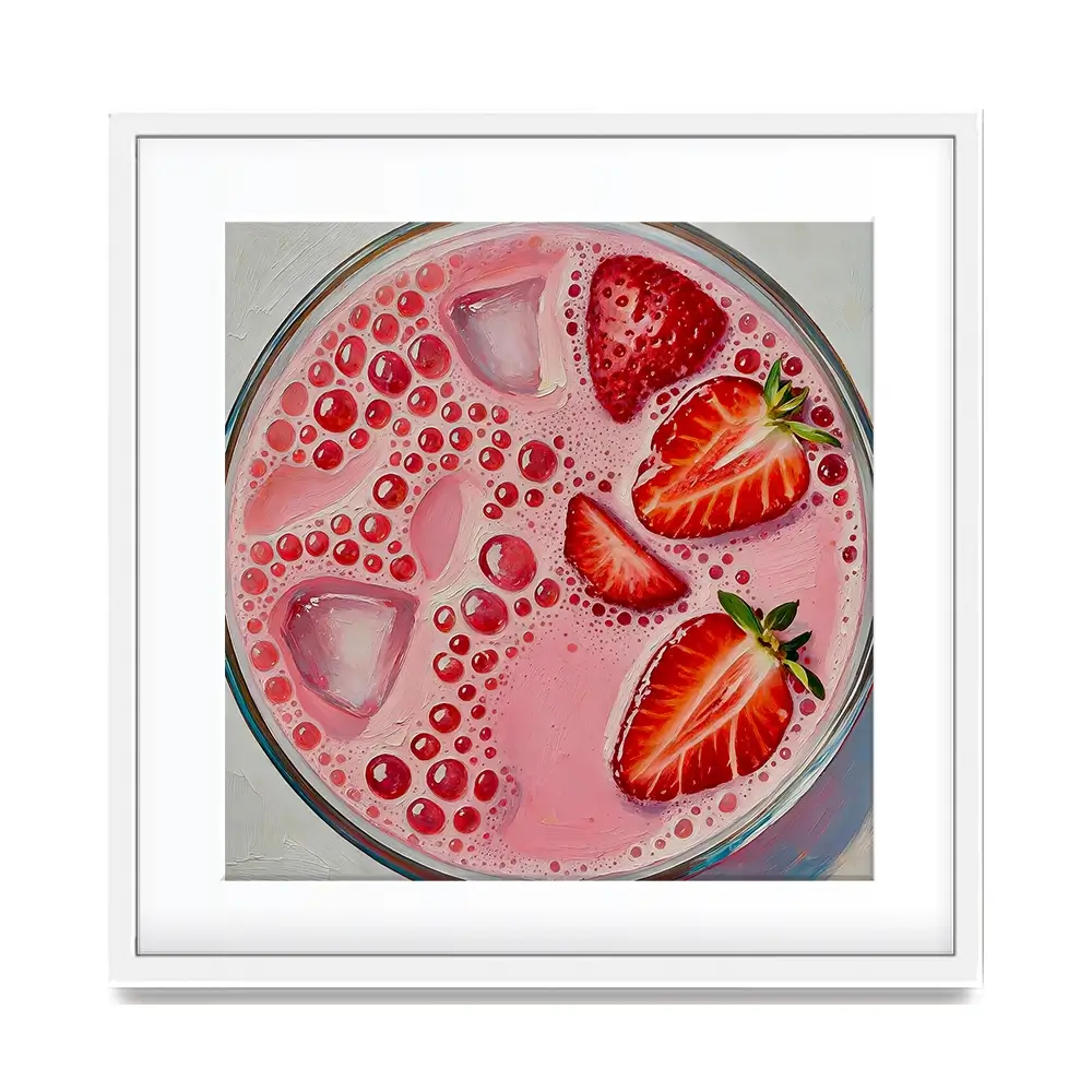 Strawberry Daiquiri Cocktail Square Framed Art Print Strawberry Daiquiri Cocktail Square Framed Art Print wall art product David Alexander Elder
