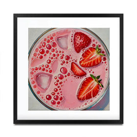 Strawberry Daiquiri Cocktail Square Framed Art Print Strawberry Daiquiri Cocktail Square Framed Art Print wall art product David Alexander Elder