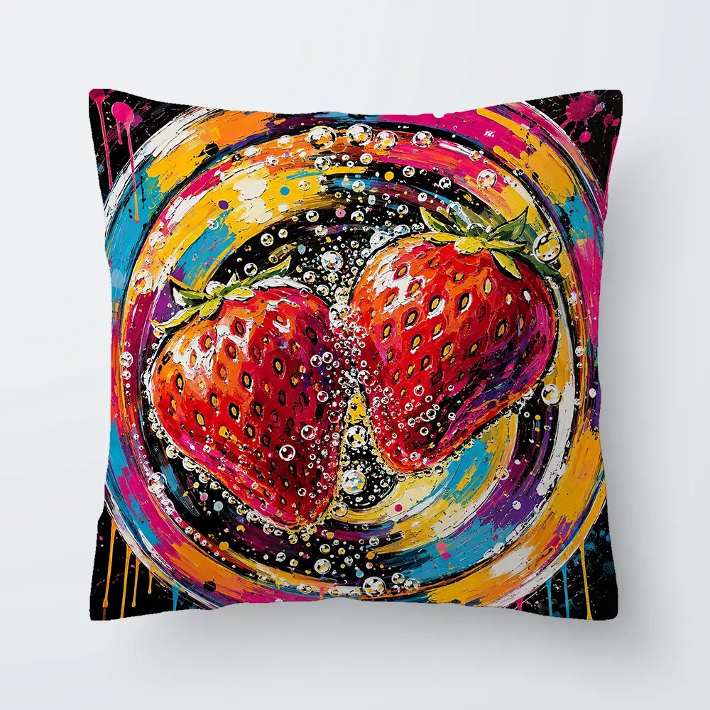 Strawberry Sparkler Cocktail Cushion Strawberry Sparkler Cocktail Cushion wall art product David Alexander Elder