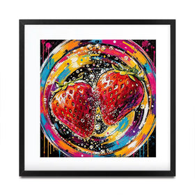 Strawberry Sparkler Cocktail Square Framed Art Print Strawberry Sparkler Cocktail Square Framed Art Print wall art product David Alexander Elder