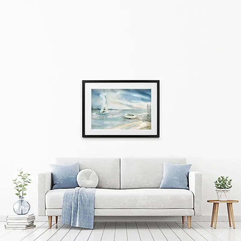 Subtle Sail Framed Art Print Subtle Sail Framed Art Print wall art product Carol Robinson