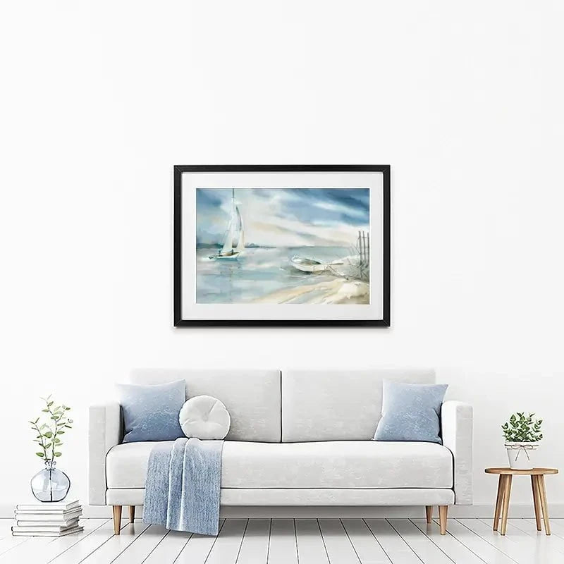 Subtle Sail Framed Art Print Subtle Sail Framed Art Print wall art product Carol Robinson