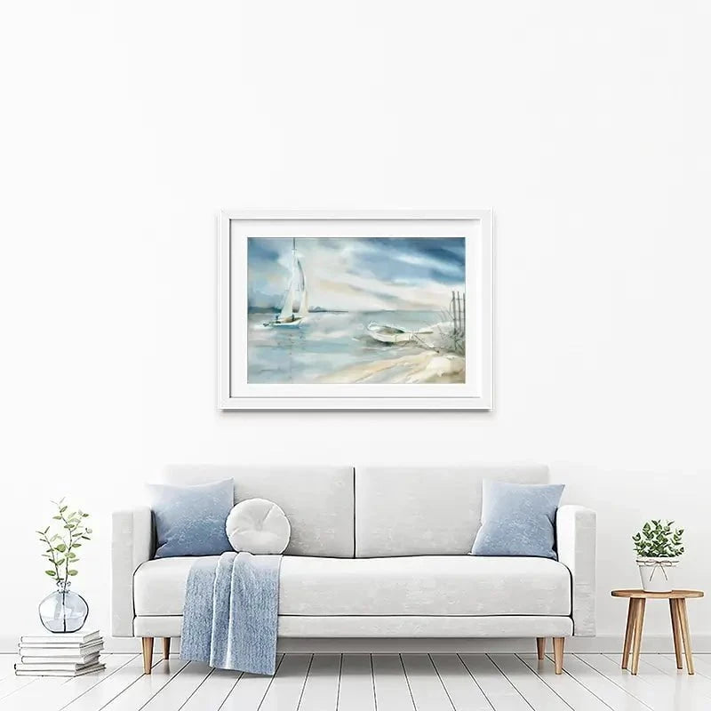 Subtle Sail Framed Art Print Subtle Sail Framed Art Print wall art product Carol Robinson