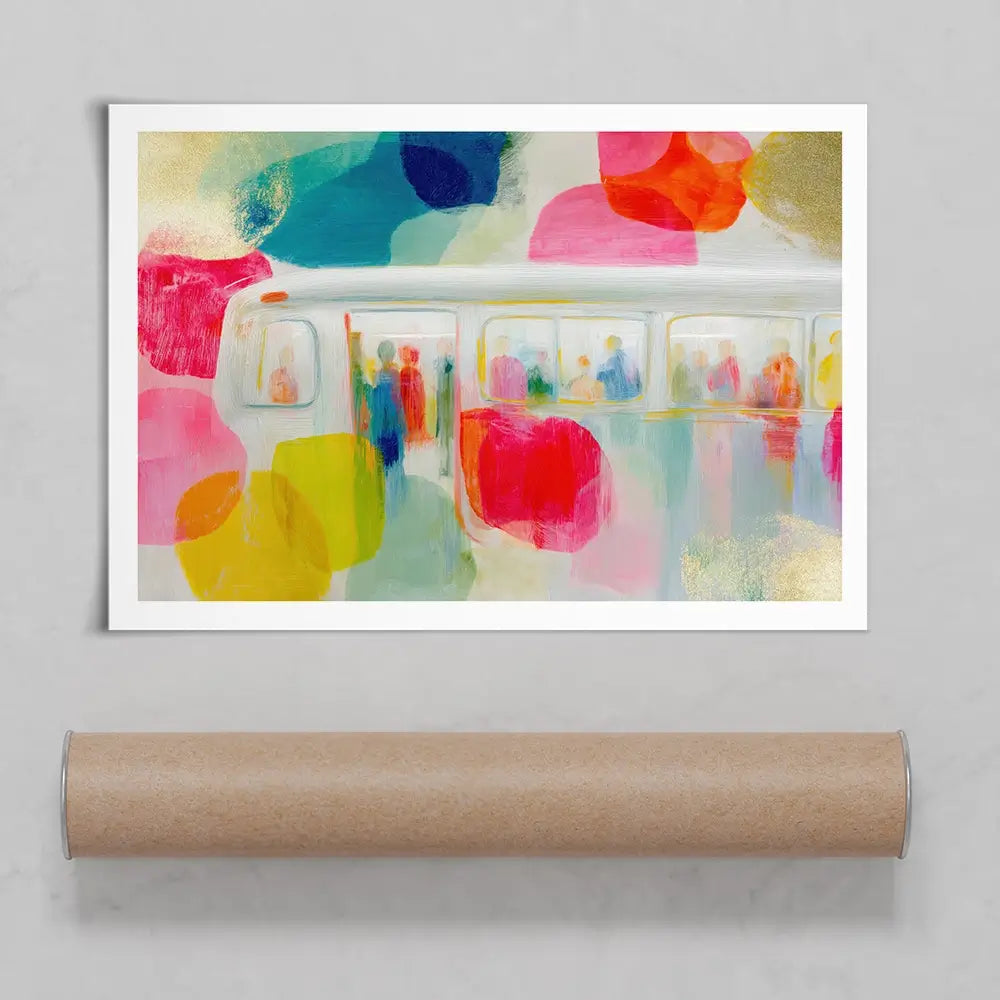 Subway In Colour Art Print Subway In Colour Art Print wall art product Chromatic Storm Studio