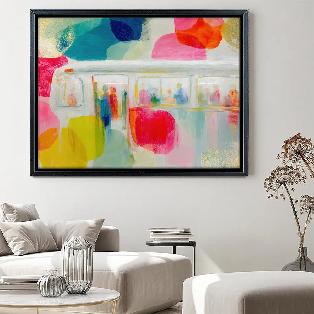 Subway In Colour Canvas Print Subway In Colour Canvas Print wall art product Chromatic Storm Studio
