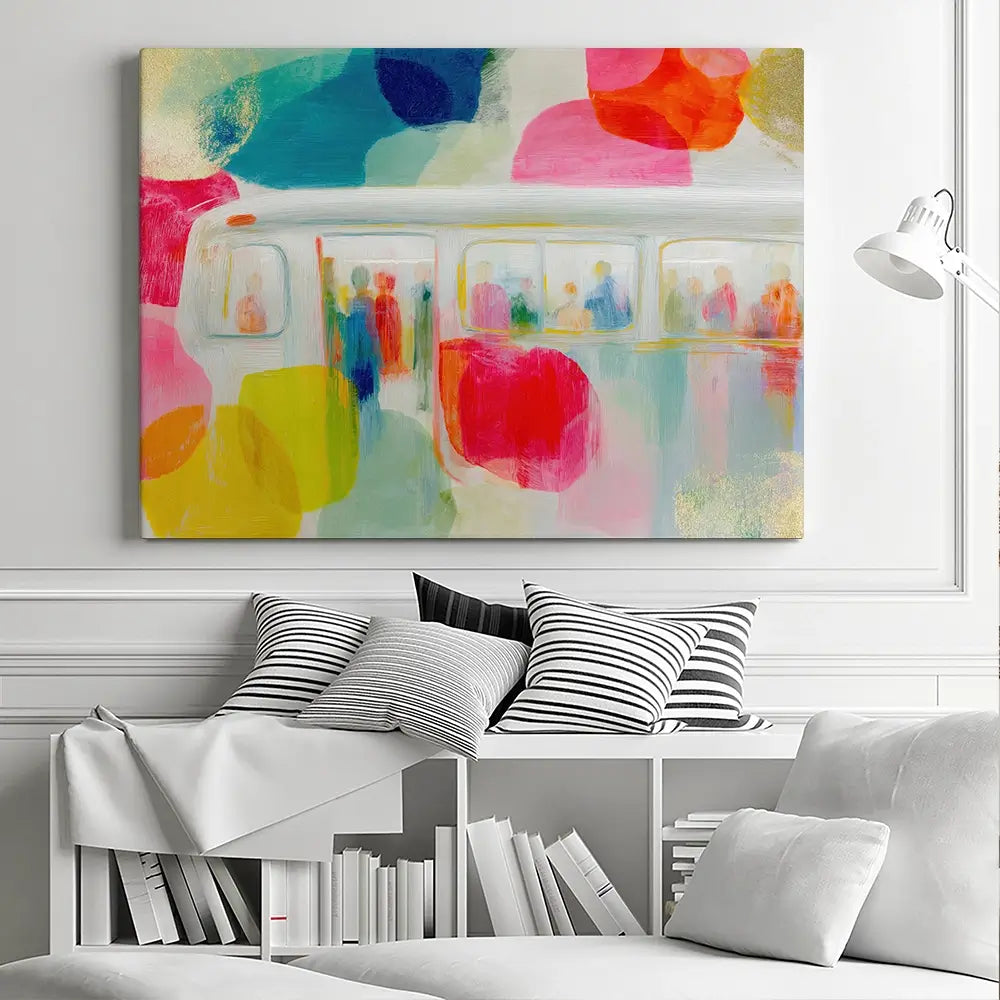 Subway In Colour Canvas Print Subway In Colour Canvas Print wall art product Chromatic Storm Studio