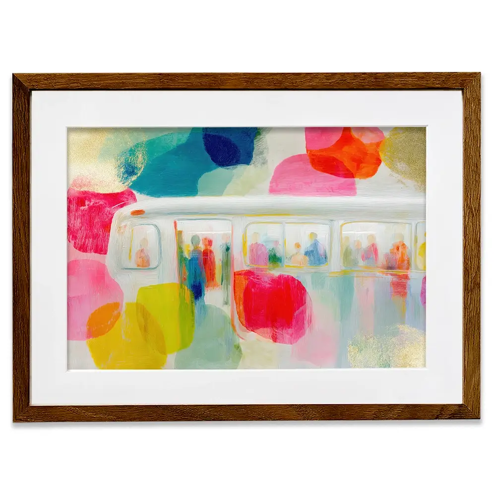 Subway In Colour Framed Art Print Subway In Colour Framed Art Print wall art product Chromatic Storm Studio