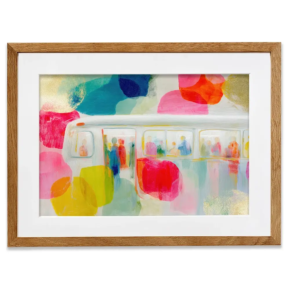 Subway In Colour Framed Art Print Subway In Colour Framed Art Print wall art product Chromatic Storm Studio