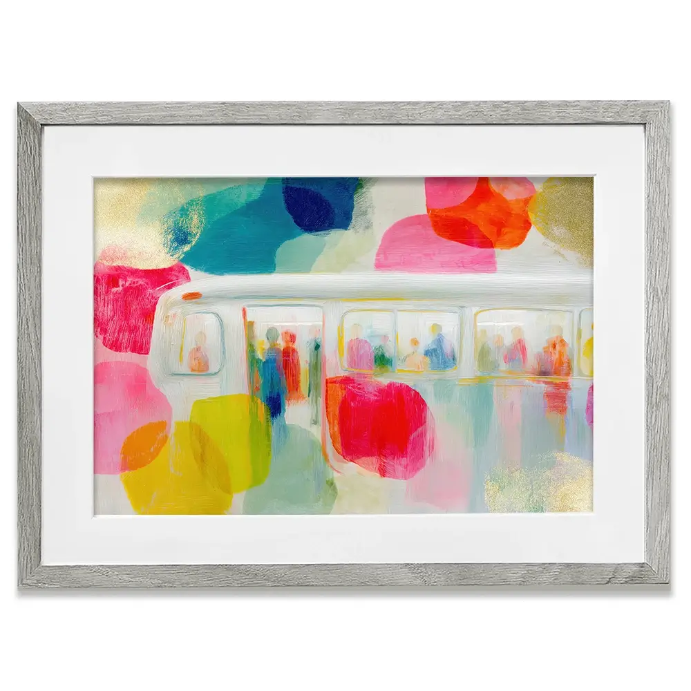 Subway In Colour Framed Art Print Subway In Colour Framed Art Print wall art product Chromatic Storm Studio