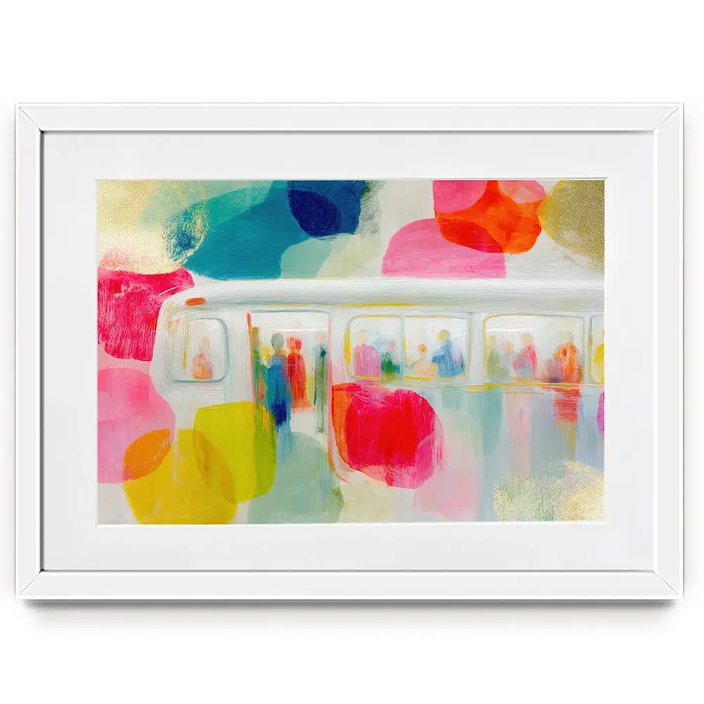 Subway In Colour Framed Art Print Subway In Colour Framed Art Print wall art product Chromatic Storm Studio