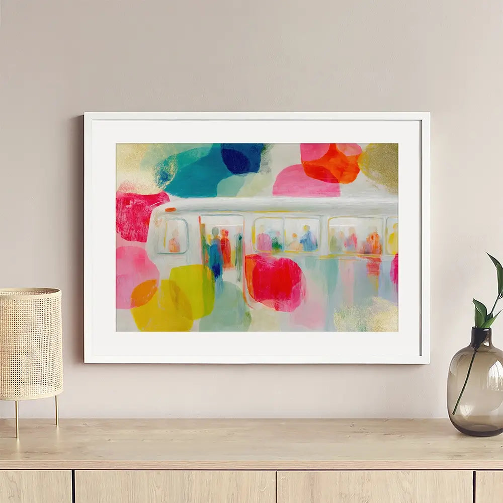 Subway In Colour Framed Art Print Subway In Colour Framed Art Print wall art product Chromatic Storm Studio
