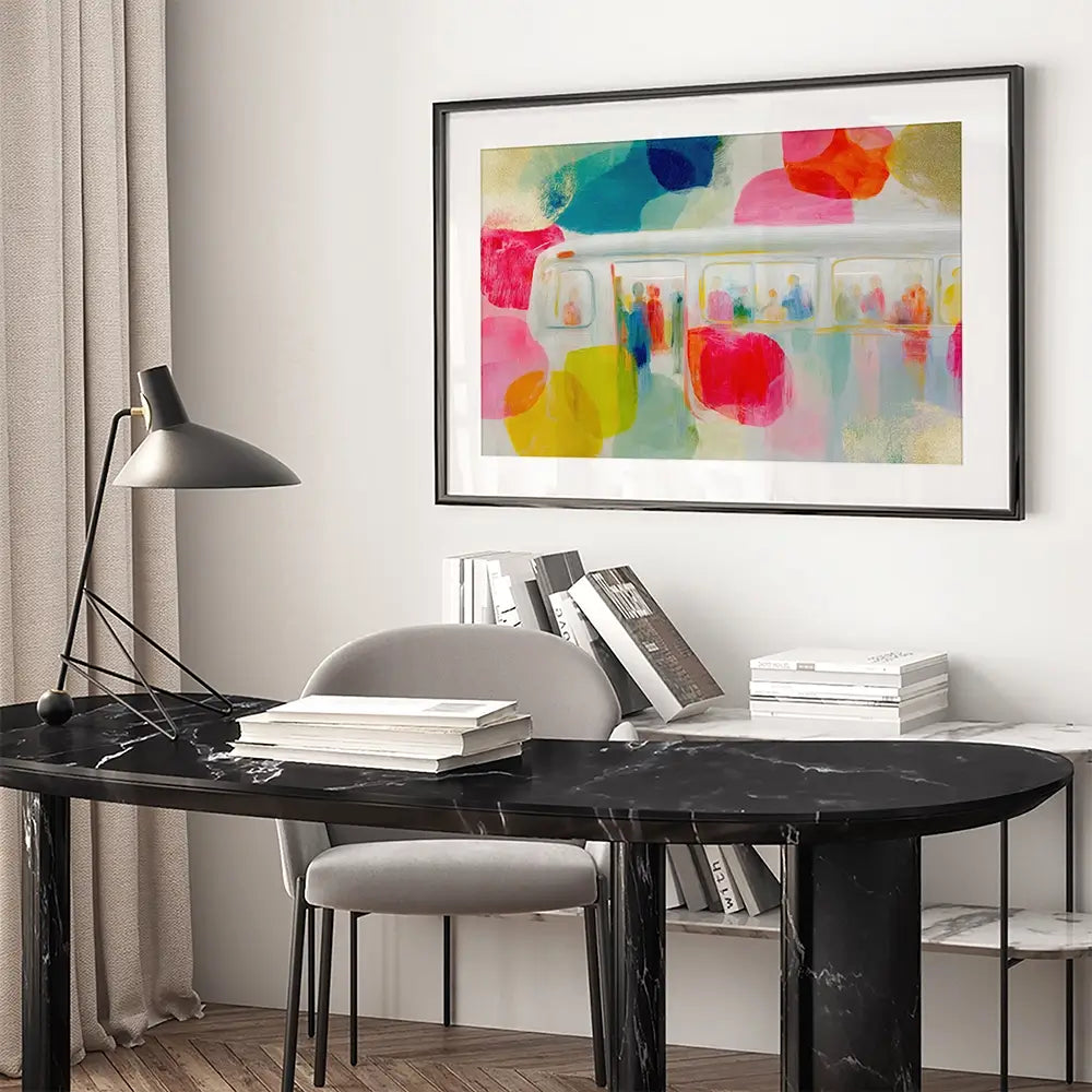 Subway In Colour Framed Art Print Subway In Colour Framed Art Print wall art product Chromatic Storm Studio