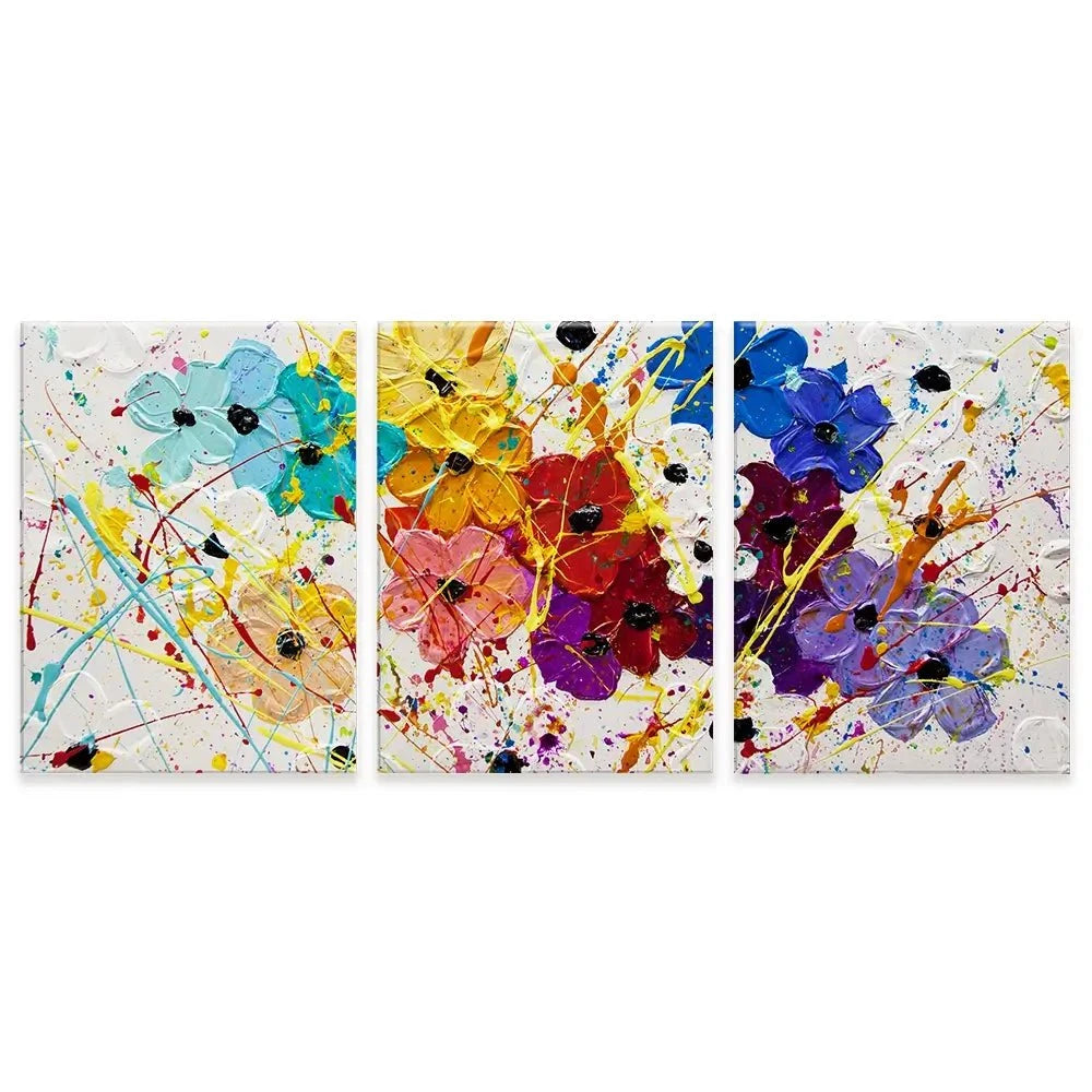 Summer Celebration Trio Canvas Print Summer Celebration Trio Canvas Print | Triptych Canvas Art wall art product Osnat Tzadok