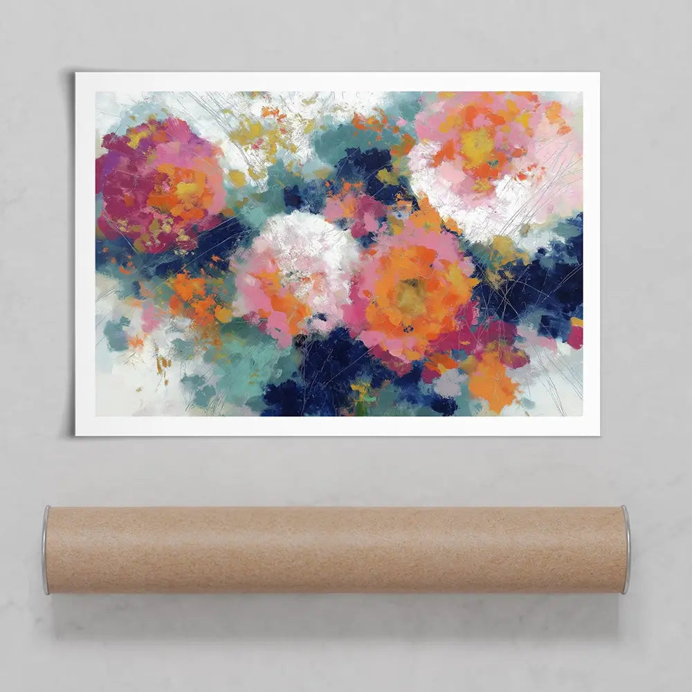 Summer Dahlias Art Print Summer Dahlias Art Print wall art product Chromatic Storm Studio