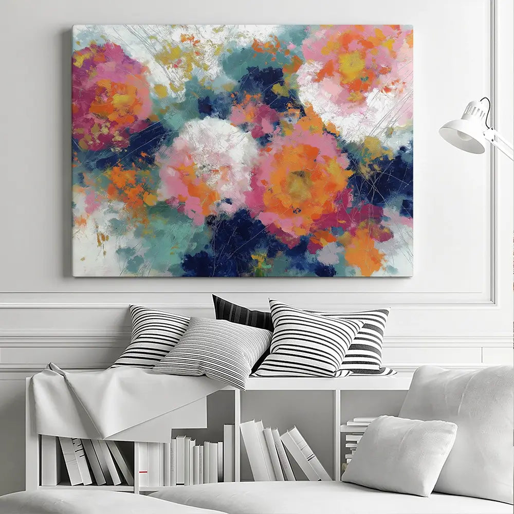 Summer Dahlias Canvas Print Summer Dahlias Canvas Print wall art product Chromatic Storm Studio