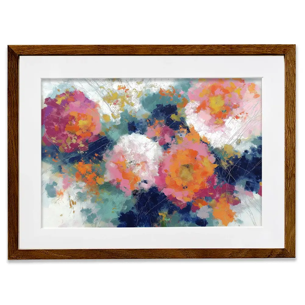 Summer Dahlias Framed Art Print Summer Dahlias Framed Art Print wall art product Chromatic Storm Studio