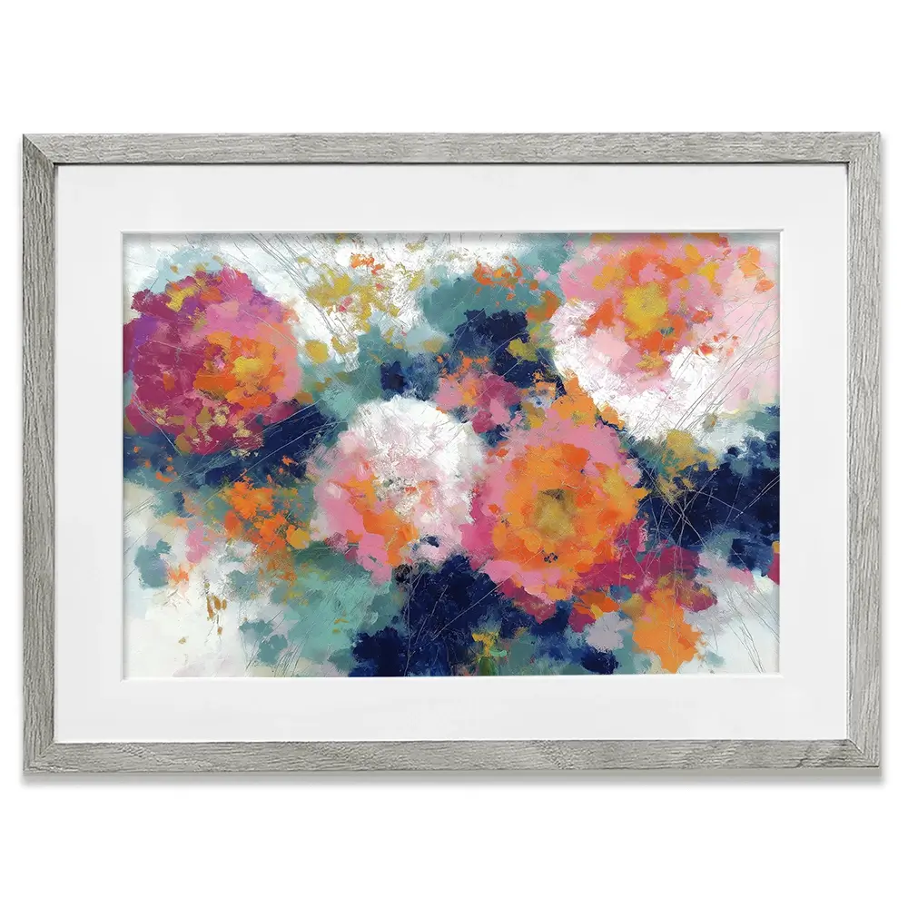 Summer Dahlias Framed Art Print Summer Dahlias Framed Art Print wall art product Chromatic Storm Studio